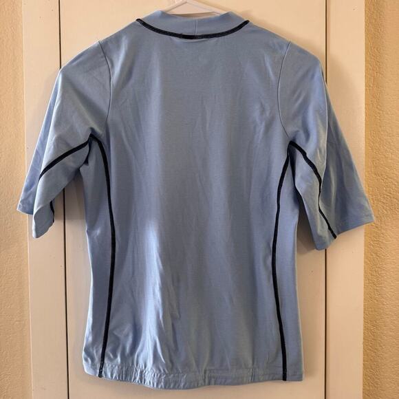 Coolibar UPF 50+ Sun Protection Women’s Fitted Top Size Large Blue Stretch - Picture 2 of 5